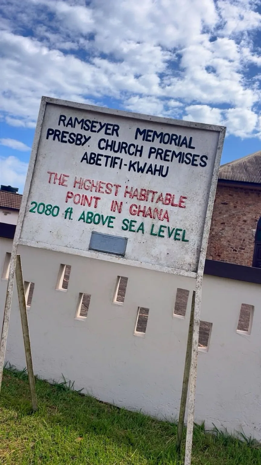 Abetifi-Kwahu tourism landmark sign