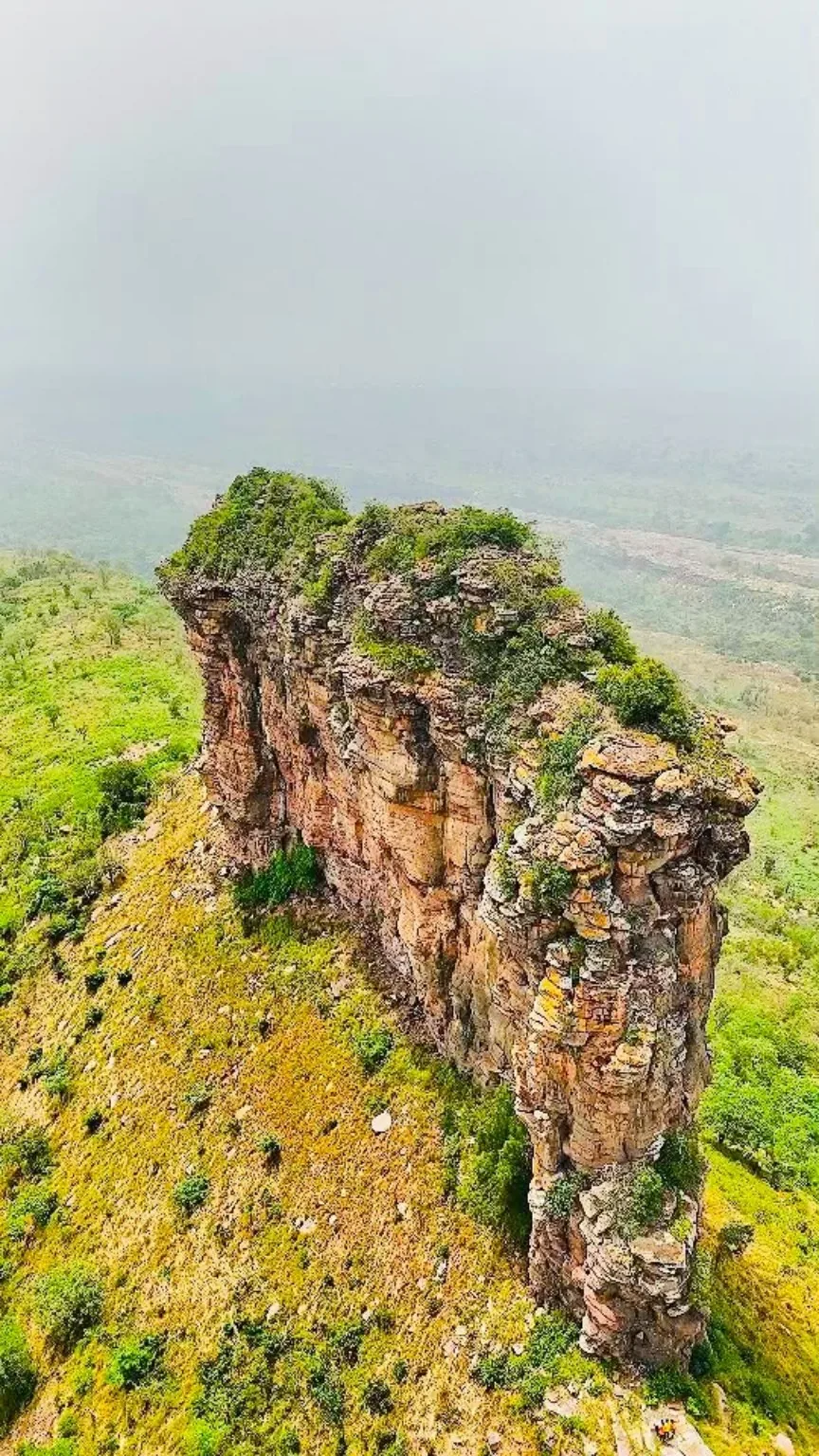 Aerial view of a Kwahu rock formation